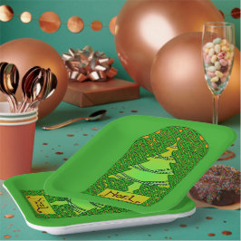 Keltische kerstboom papieren bordje