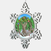 Keltische kerstboom tin sneeuwvlok ornament (Rechts)