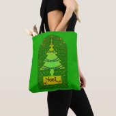 Keltische kerstboom tote bag (Dichtbij)