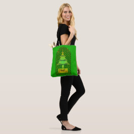 Keltische kerstboom tote bag