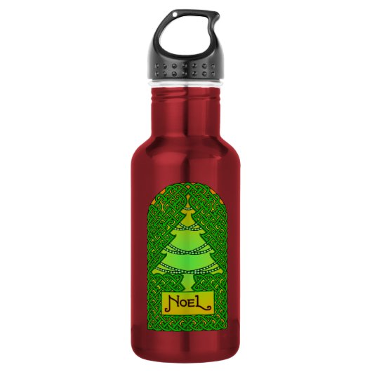Keltische kerstboom waterfles  (Voorkant)