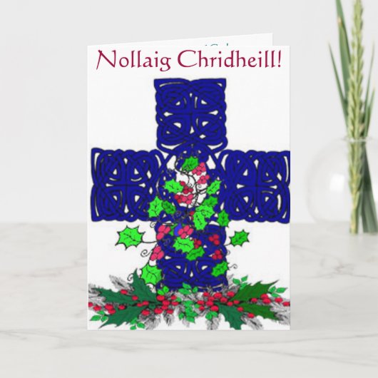 Keltische kerstkaart feestdagen kaart (Voorkant)