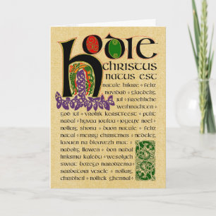 Keltische kerstmanuscript feestdagen kaart