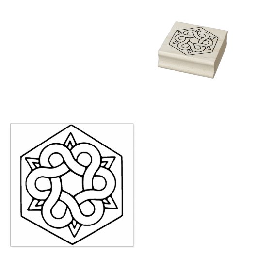 keltische kerststempel rubberstempel (Gestempeld)
