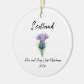 Keltische Kerstversiering, Eerste Kerstmis Keramisch Ornament (Links)