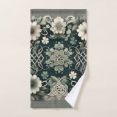 Keltische Klaver Bloem Charm Bad Handdoek (Handdoek)