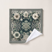 Keltische Klaver Bloem Charm Bad Handdoek (Wasdoekje)
