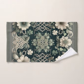 Keltische Klaver Bloem Charm Bad Handdoek (Handdoek)