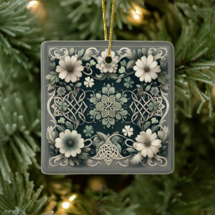 Keltische Klaver Bloem Charm Keramisch Ornament