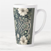 Keltische Klaver Bloem Charm Latte Mok (Rechts)