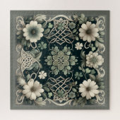 Keltische Klaver Bloem Charm Legpuzzel (Horizontaal)