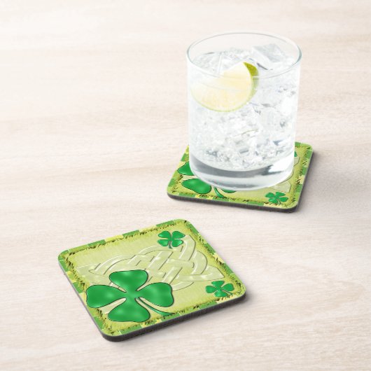 Keltische klaver Ierse 3D Drankjes Onderzetter (Rechterzijde)