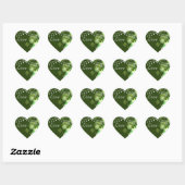 Keltische Klavers Groene en Witte Ierse Liefde Hart Sticker (Vel)