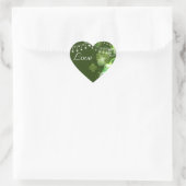 Keltische Klavers Groene en Witte Ierse Liefde Hart Sticker (Tas)