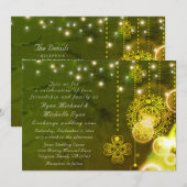 Keltische kleppen en lampjes in één bruiloft kaart (Voorkant / Achterkant)