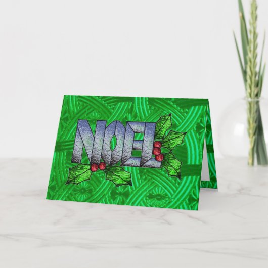 Keltische knol in Glas in lood Feestdagen Kaart (Voorkant)