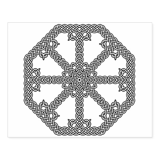 Keltische knoop achthoekige patroon art stempel (Afrduk)