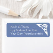 Keltische knoop adreslabel - korenbloem etiket (Insitu)