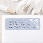 Keltische knoop Adreslabel - lichtblauw Etiket (Insitu)