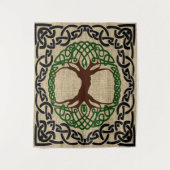 Keltische Knoop Boom Des Levens Trouw Muur Hanger Wandkleed (Voorkant)