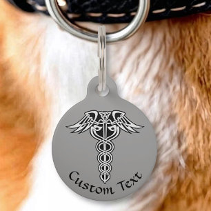 Keltische Knoop Caduceus Huisdierpenning