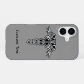Keltische Knoop Caduceus iPhone 16 Hoesje (Achterkant horizontaal)