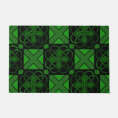 Keltische Knoop Donkergroen en Zwart Mooi Deurmat (Voorkant)