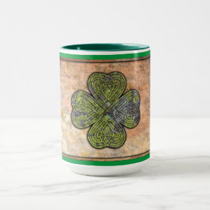 Keltische knoop - Four Leaf Clover Mok