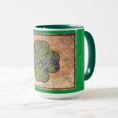 Keltische knoop - Four Leaf Clover Mok (Voorkant rechts)