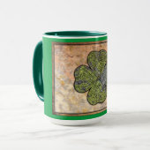 Keltische knoop - Four Leaf Clover Mok (Voorkant links)