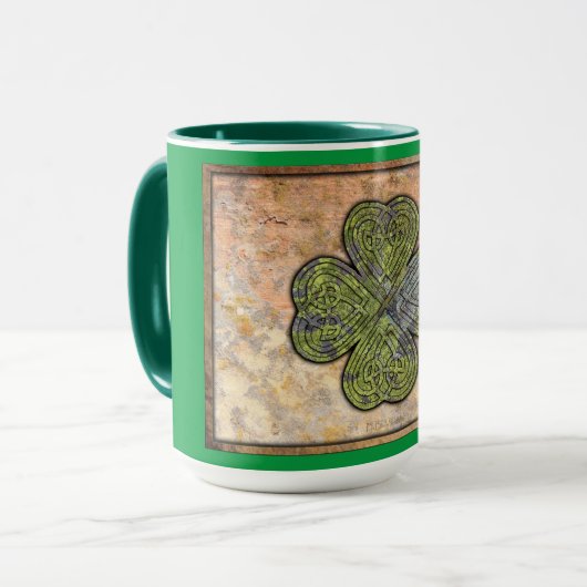 Keltische knoop - Four Leaf Clover Mok (Voorkant links)