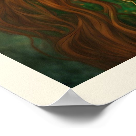 Keltische knoop Groen & Goud St Patrick's Day Vrou Poster (Hoek)