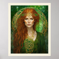 Keltische knoop Groen & Goud St Patrick's Day Vrou