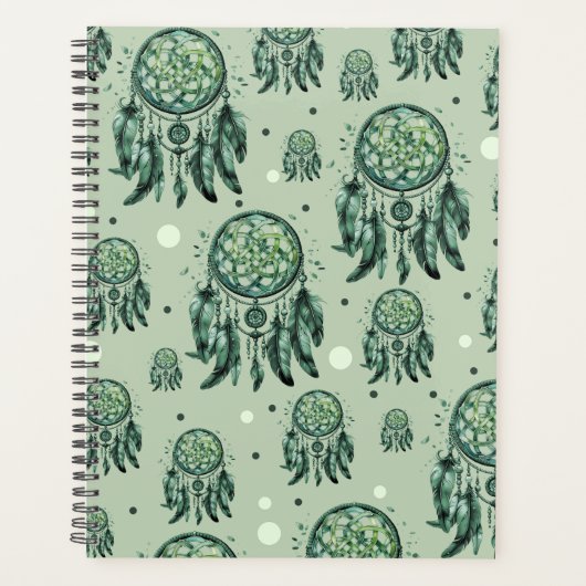 Keltische Knoop Groene Droomvanger Planner (Voorkant)