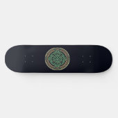 Keltische Knoop Groene Embleem Persoonlijk Skateboard (Horizontaal)
