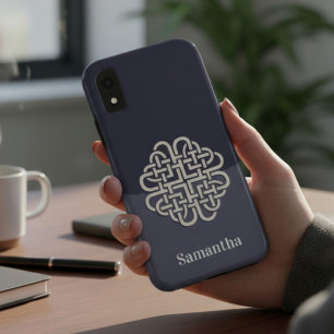 Keltische Knoop Hart met Naam Case-Mate iPhone Case