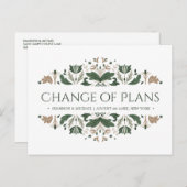 Keltische knoop | Ierse bruiloft wijziging van pla Aankondigingskaart (Voorkant / Achterkant)