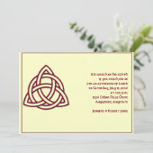 Keltische knoop in Burgandy en mythische ivoren pa Kaart (Staand voorkant)