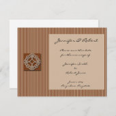 Keltische knoop in crème en roest Bewaar de datum Save The Date (Voorkant / Achterkant)