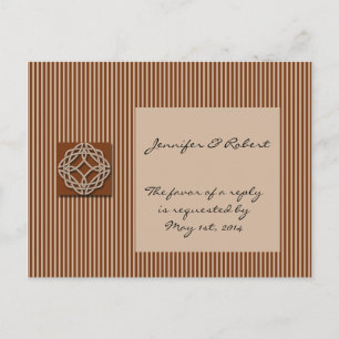Keltische knoop in crème en roest RSVP-Briefkaart Uitnodiging Briefkaart