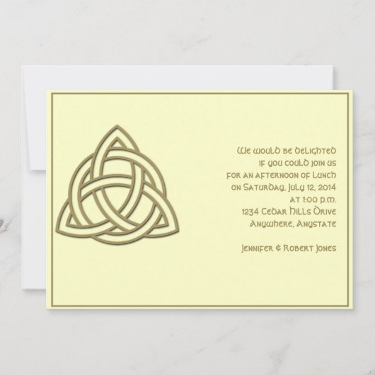 Keltische knoop in Oogst Gold en Mythic Ivory Part Kaart (Voorkant)