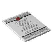 Keltische Knoop Infinity Roos Goth Huwelijksuitnod Notitieblok (Schuin)