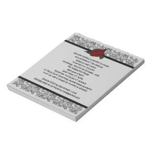 Keltische Knoop Infinity Roos Goth Huwelijksuitnod Notitieblok