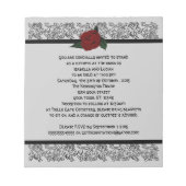 Keltische Knoop Infinity Roos Goth Huwelijksuitnod Notitieblok (Voorkant)