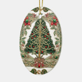 Keltische knoop Kerstboom Keramisch Ornament (Links)