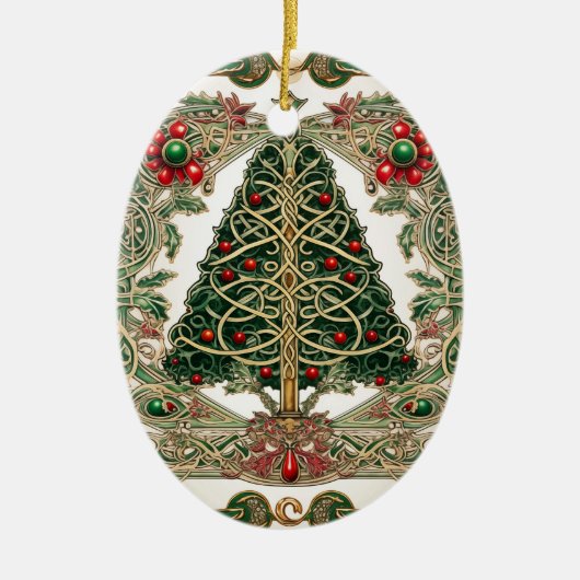 Keltische knoop Kerstboom Keramisch Ornament (Voorkant)