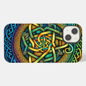 Keltische Knoop Kleurrijke Knoopwerk iPhone Hoesje (Achterkant horizontaal)