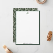 Keltische knoop Logo Notitiekaartje (Voorkant / Achterkant in situ)