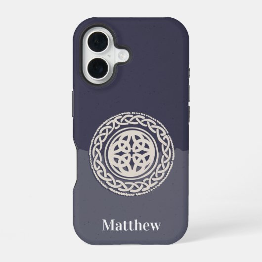 Keltische Knoop met Naam iPhone 16 Hoesje (Achterkant)
