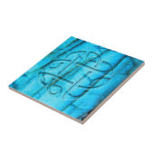 Keltische knoop op labradorite tegeltje (Zijkant)